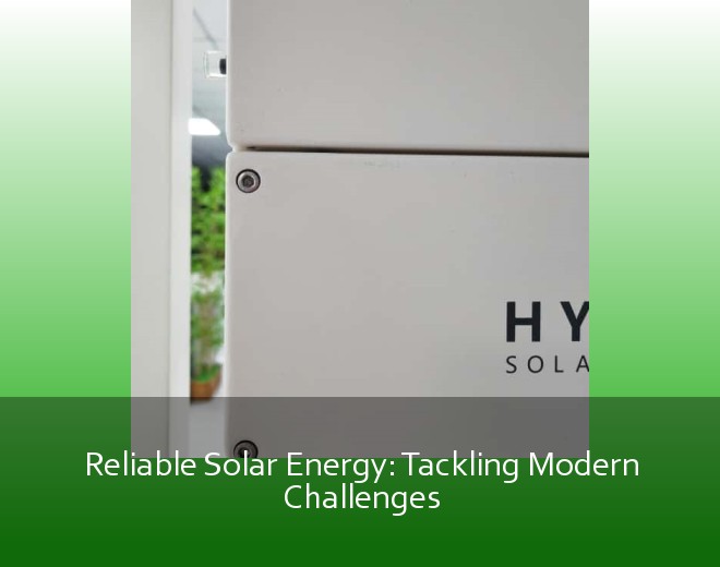 Reliable Solar Energy: Tackling Modern Challenges